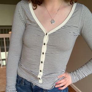 Lululemon striped Henley top